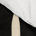 Threaded Stripes Painted Pattern in Black and Cream Comforter Gallery Image 4