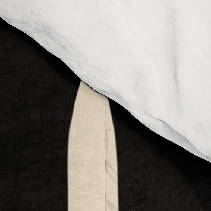 Threaded Stripes Painted Pattern in Black and Cream Comforter Gallery Image 4