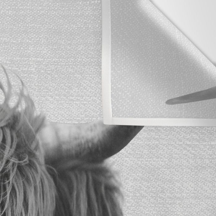 Highland Cow - Black & White Wall Tapestry Gallery Image 3