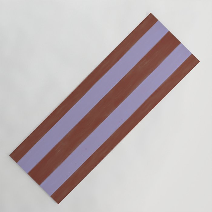 wide stripe in cacao Yoga Mat Gallery Image 1