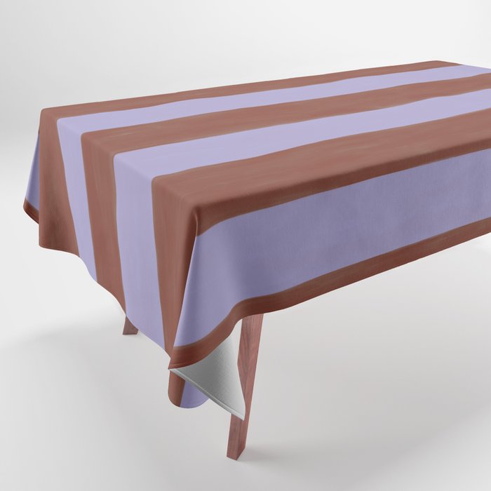 wide stripe in cacao Tablecloth Gallery Image 1