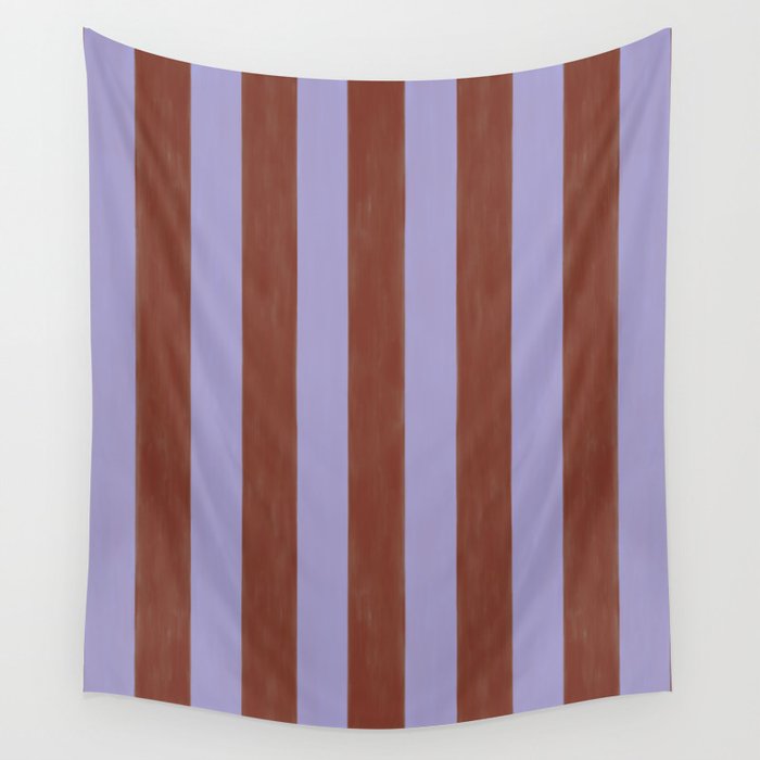 wide stripe in cacao Wall Tapestry Gallery Image 4