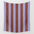 wide stripe in cacao Wall Tapestry Gallery Image 4