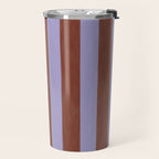 wide stripe in cacao Travel Mug Gallery Image 2