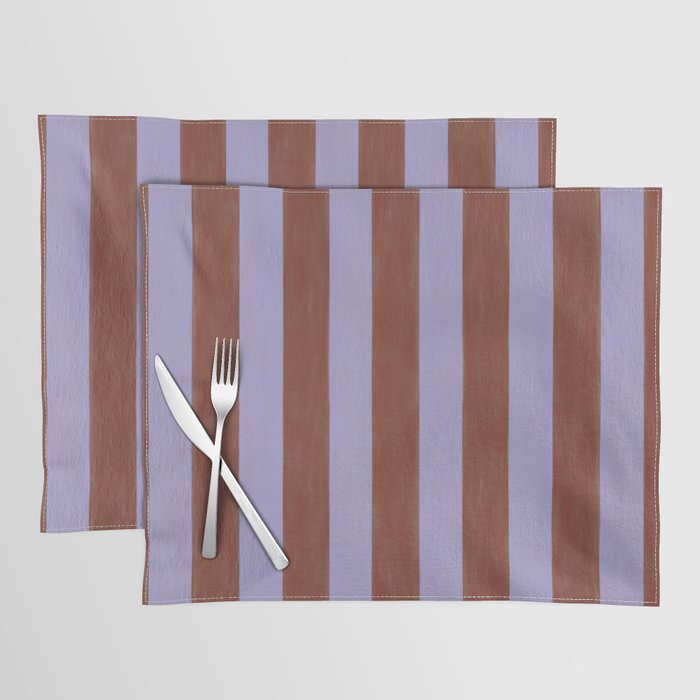 wide stripe in cacao Placemat Gallery Image 1