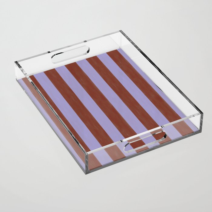 wide stripe in cacao Acrylic Tray Gallery Image 1
