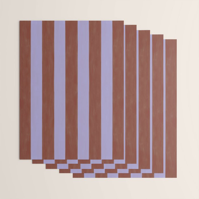 wide stripe in cacao Wrapping Paper Gallery Image 3