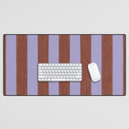 wide stripe in cacao Desk Mat Gallery Image 1