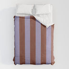 wide stripe in cacao Duvet Cover Gallery Image 6