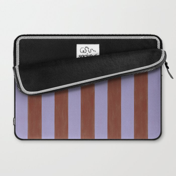 wide stripe in cacao Laptop Sleeve Gallery Image 2