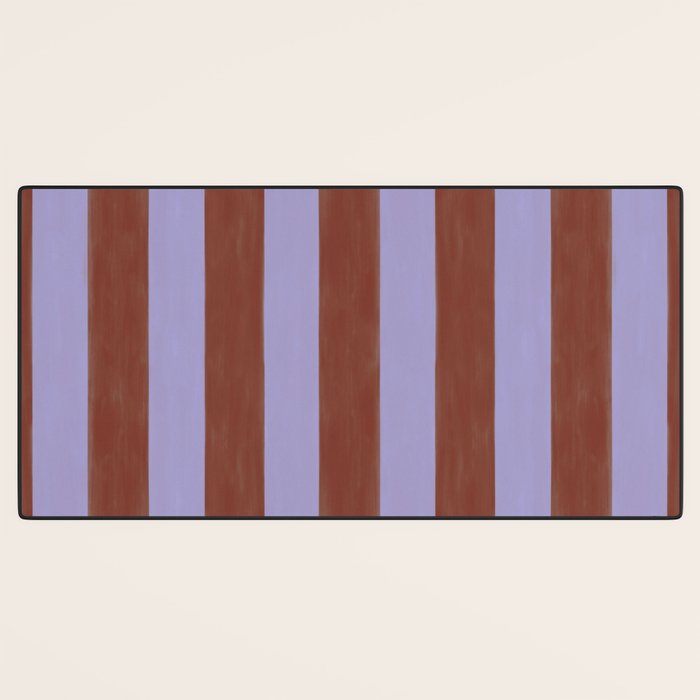 wide stripe in cacao Desk Mat Gallery Image 3