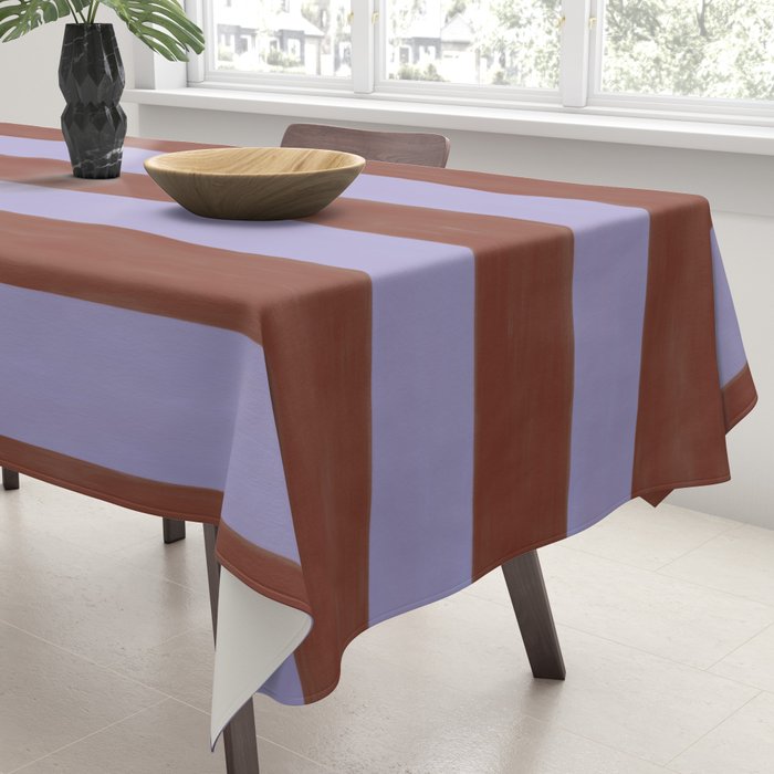 wide stripe in cacao Tablecloth Gallery Image 3