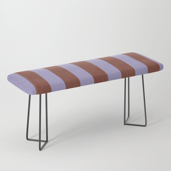 wide stripe in cacao Bench Gallery Image 1