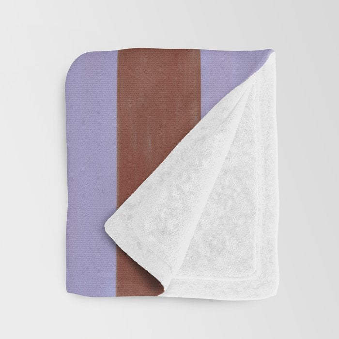 wide stripe in cacao Throw Blanket Gallery Image 3