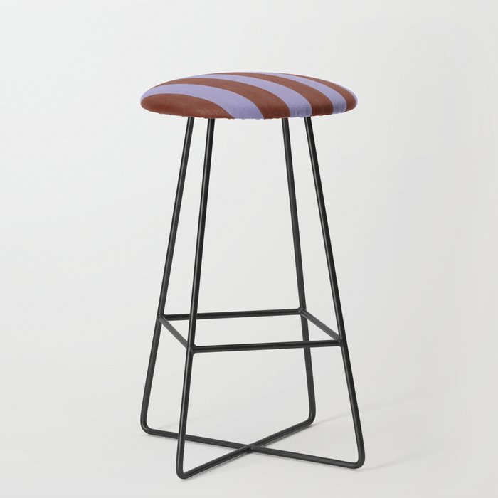 wide stripe in cacao Stool Gallery Image 1