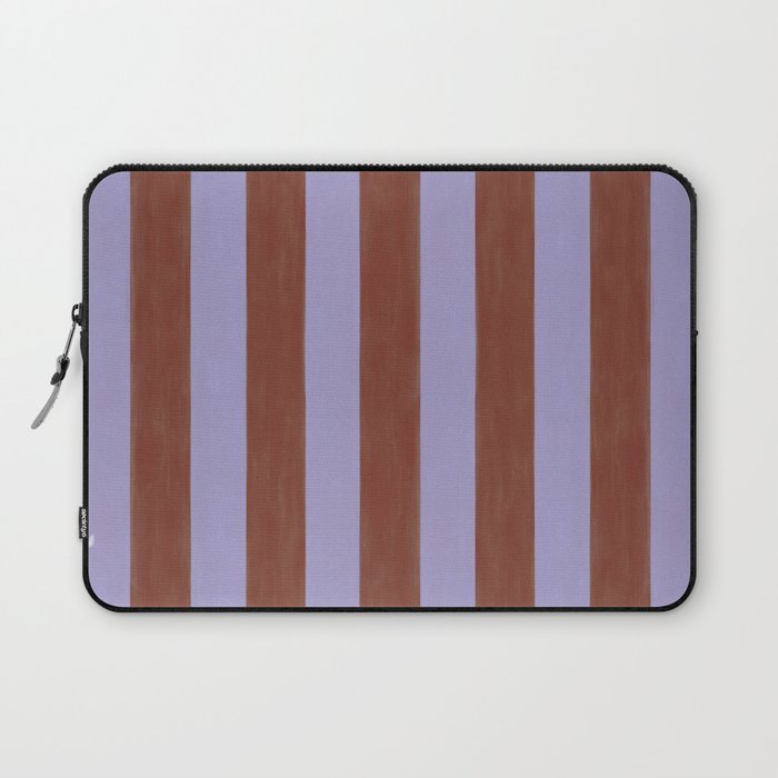 wide stripe in cacao Laptop Sleeve Gallery Image 1