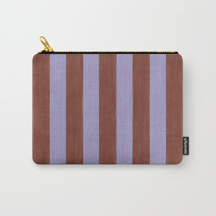 wide stripe in cacao Carry All Pouch Gallery Image 1