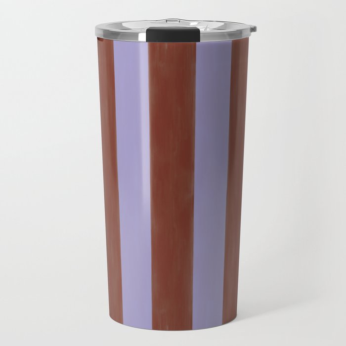 wide stripe in cacao Travel Mug Gallery Image 1