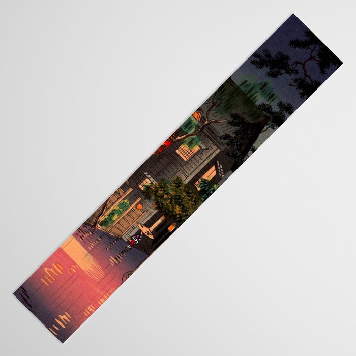 Evening At Ushigome By Tsuchiya Koitsu Table Runner Gallery Image 3
