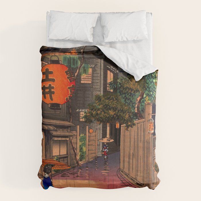 Evening At Ushigome By Tsuchiya Koitsu Duvet Cover Gallery Image 6