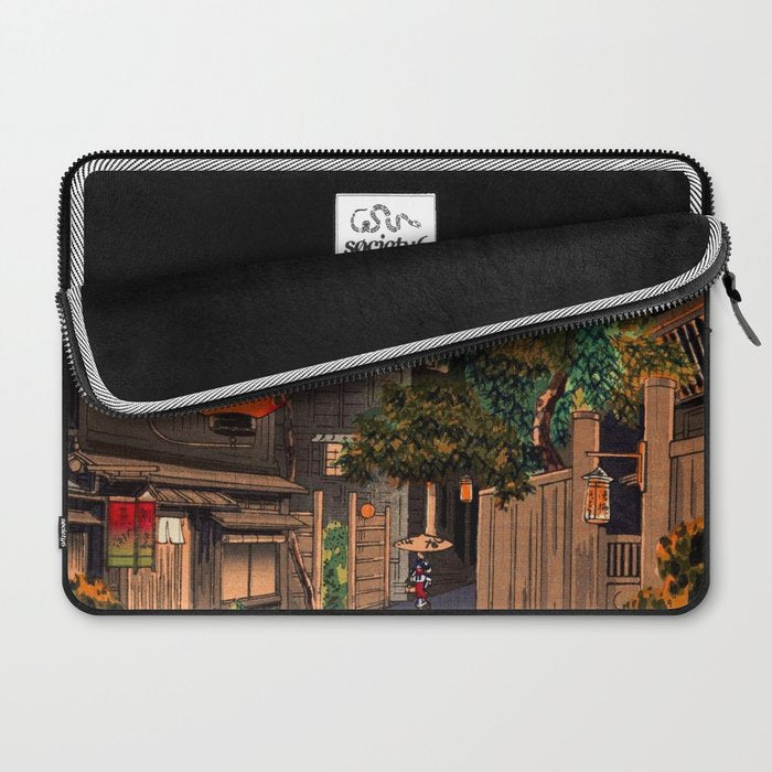 Evening At Ushigome By Tsuchiya Koitsu Laptop Sleeve Gallery Image 2