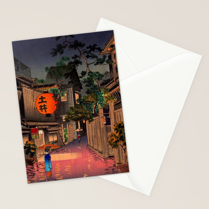 Evening At Ushigome By Tsuchiya Koitsu Stationery Card Gallery Image 2