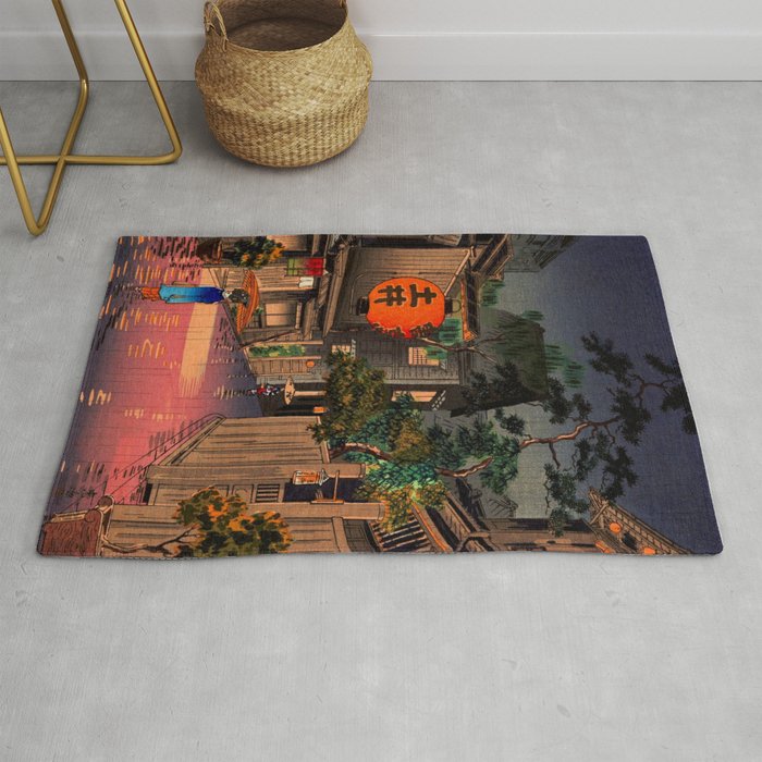 Evening At Ushigome By Tsuchiya Koitsu Rug Gallery Image 1