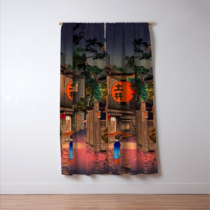 Evening At Ushigome By Tsuchiya Koitsu Window Curtain Gallery Image 3
