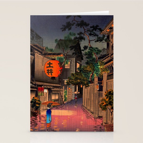 Evening At Ushigome By Tsuchiya Koitsu Stationery Card Gallery Image 1