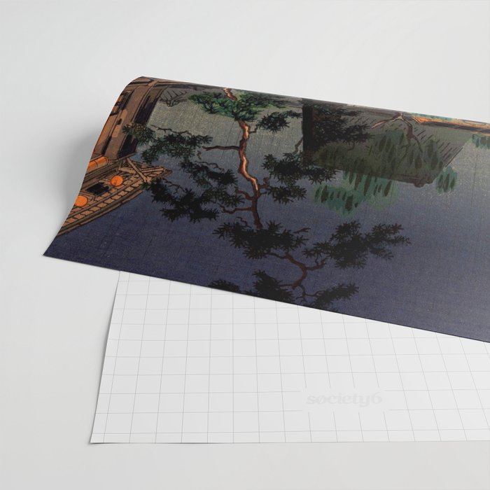 Evening At Ushigome By Tsuchiya Koitsu Wrapping Paper Gallery Image 2