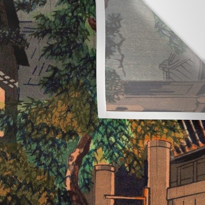 Evening At Ushigome By Tsuchiya Koitsu Wall Tapestry Gallery Image 3