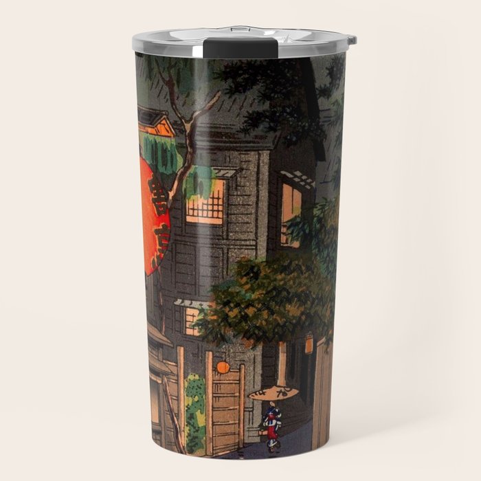 Evening At Ushigome By Tsuchiya Koitsu Travel Mug Gallery Image 1