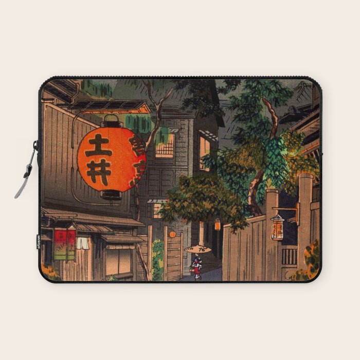 Evening At Ushigome By Tsuchiya Koitsu Laptop Sleeve Gallery Image 1