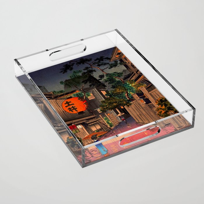 Evening At Ushigome By Tsuchiya Koitsu Acrylic Tray Gallery Image 1