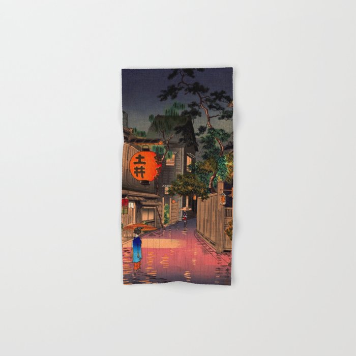Evening At Ushigome By Tsuchiya Koitsu Towels Gallery Image 1