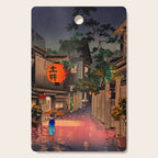 Evening At Ushigome By Tsuchiya Koitsu Cutting Board Gallery Image 1