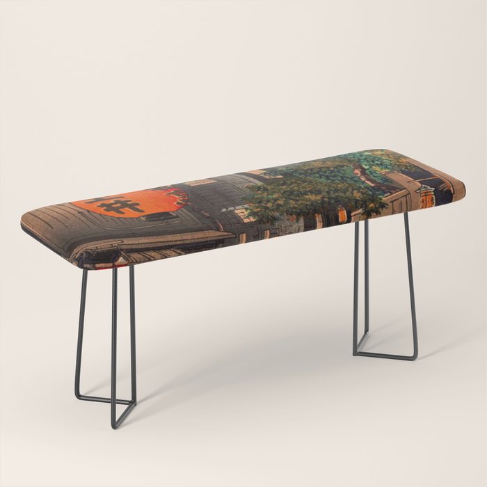 Evening At Ushigome By Tsuchiya Koitsu Bench Gallery Image 1
