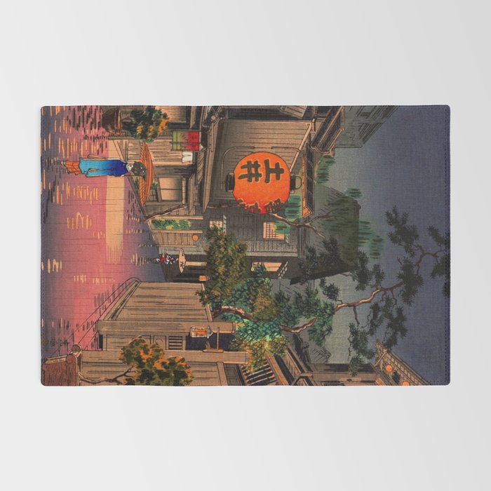 Evening At Ushigome By Tsuchiya Koitsu Rug Gallery Image 2
