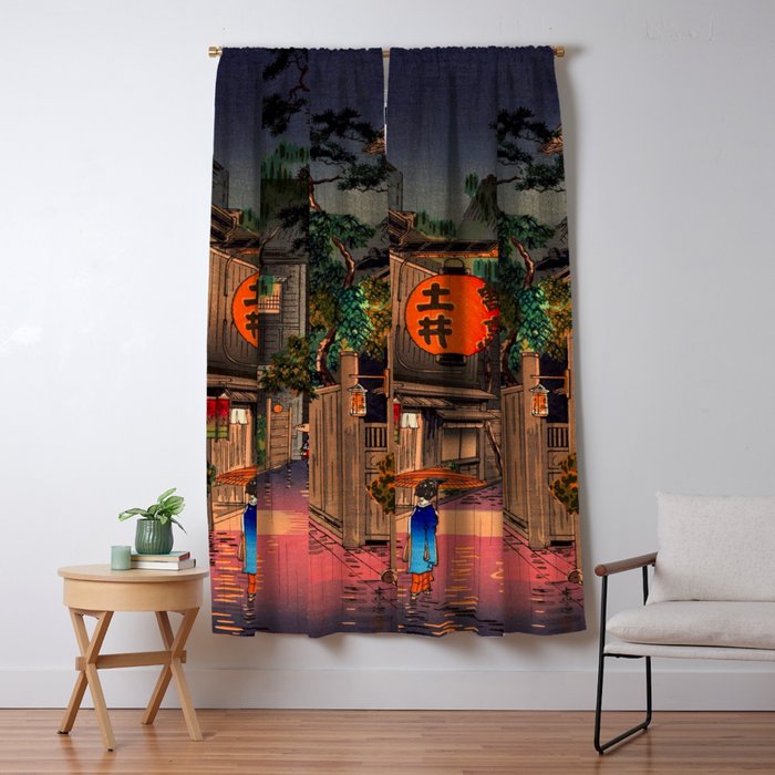 Evening At Ushigome By Tsuchiya Koitsu Window Curtain Gallery Image 5