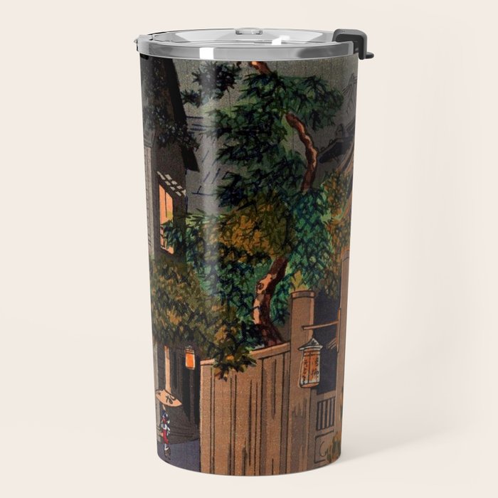 Evening At Ushigome By Tsuchiya Koitsu Travel Mug Gallery Image 2