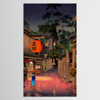 Evening At Ushigome By Tsuchiya Koitsu Tablecloth Gallery Image 2