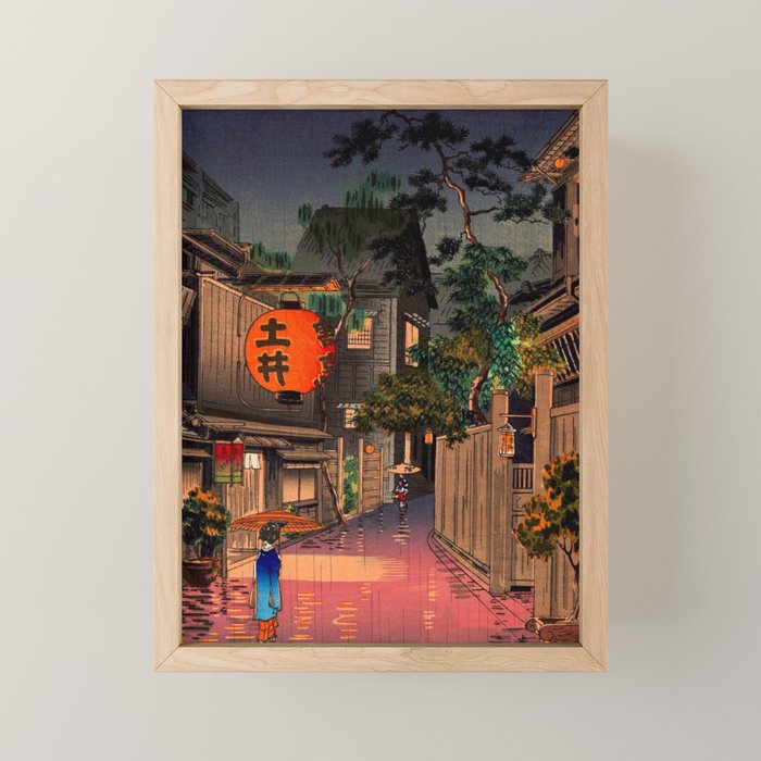 Evening At Ushigome By Tsuchiya Koitsu Mini Art Print Gallery Image 1