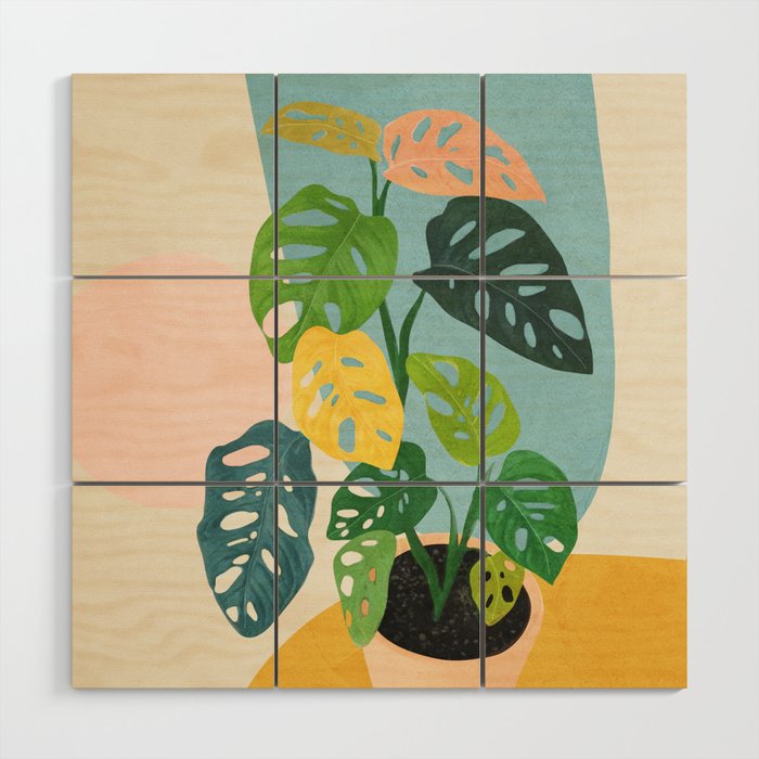 Colorful Branching Out 09 Wood Wall Art Gallery Image 1