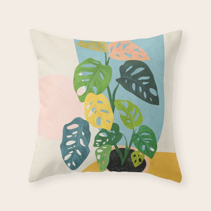 Colorful Branching Out 09 Throw Pillow Gallery Image 1