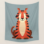 Whimsy Tiger Wall Tapestry Gallery Image 4
