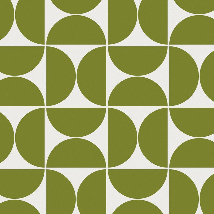 Mid-Century Modern Pattern No.29 Mini - Off-White and Green Coffee Mug Gallery Image 2