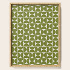 Mid-Century Modern Pattern No.29 Mini - Off-White and Green Serving Tray Gallery Image 1