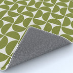 Mid-Century Modern Pattern No.29 Mini - Off-White and Green Rug Gallery Image 4
