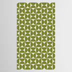 Mid-Century Modern Pattern No.29 Mini - Off-White and Green Tablecloth Gallery Image 2