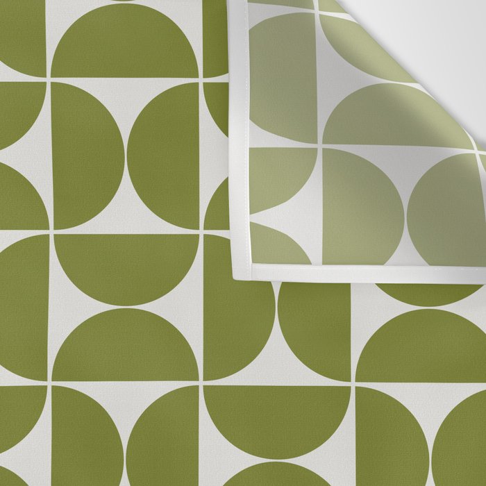Mid-Century Modern Pattern No.29 Mini - Off-White and Green Wall Tapestry Gallery Image 3